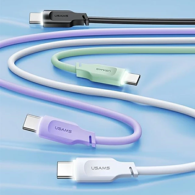 Кабель Usams US-SJ567 Lithe PD | FC USB-C to USB-C 100W 1.2m Green (SJ567USB04)