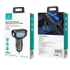 Автомобильное зарядное устройство Usams US-CC158 PD/QC 125W 2xUSB-A | USB-C Transparent Blue (CC158CC02)