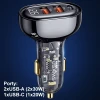 Автомобільний зарядний пристрій Usams US-CC159 PD/QC 80W 2xUSB-A | USB-C Black (CC159CC01)