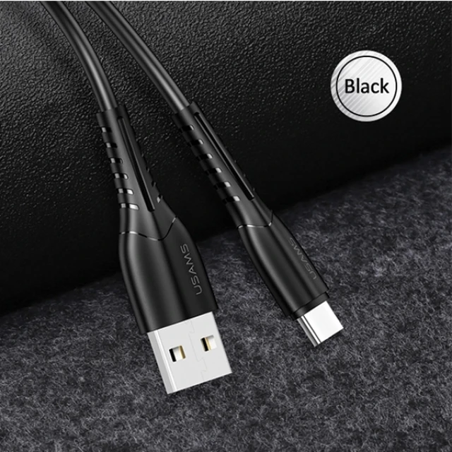 Кабель Usams US-SJ365 U35 FC USB-A to Micro-USB 2A 1m Black (SJ365USB01)