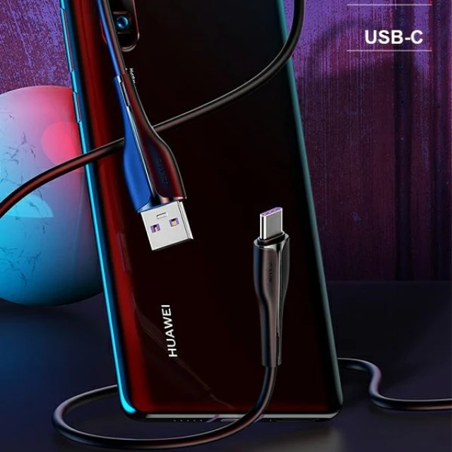 Кабель Usams US-SJ376 U38 FC USB-A to USB-C 5A 1m Black (SJ376USB01)