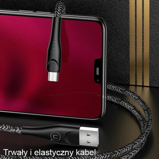 Кабель Usams US-SJ396 U41 FC USB-A to Micro-USB 2A 2m Red (SJ396USB02)