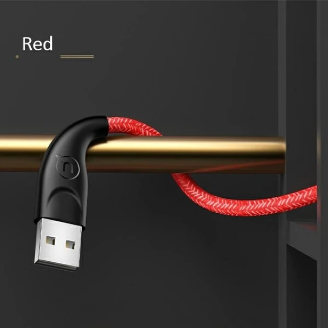 Кабель Usams US-SJ397 U41 FC USB-A to Lightning 2A 3m Red (SJ397USB02)