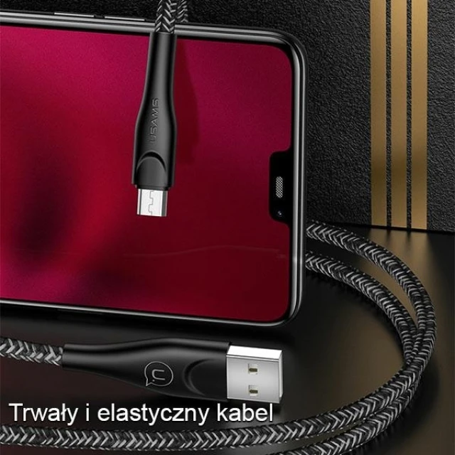 Кабель Usams US-SJ399 U41 FC USB-A to Micro-USB 2A 3m Red (SJ399USB02)