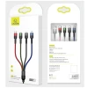 Кабель Usams US-SJ413 U26 FC 4-in-1 USB-A to USB-C | Micro-USB | 2xLightning 2A 3m Black (SJ413USB01)
