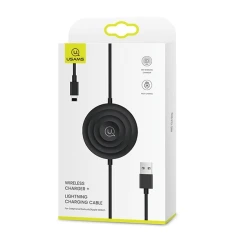Бездротовий зарядний пристрій Usams US-CC096 USB-A to Lightning 2-in-1 10W Black (CC96WH01)