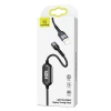 Кабель Usams US-SJ423 U48 Display FC USB-A to Lightning 2A 1.2m Black (SJ423USB01)