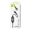 Кабель Usams US-SJ423 U48 Display FC USB-A to Lightning 2A 1.2m Green (SJ423USB02)