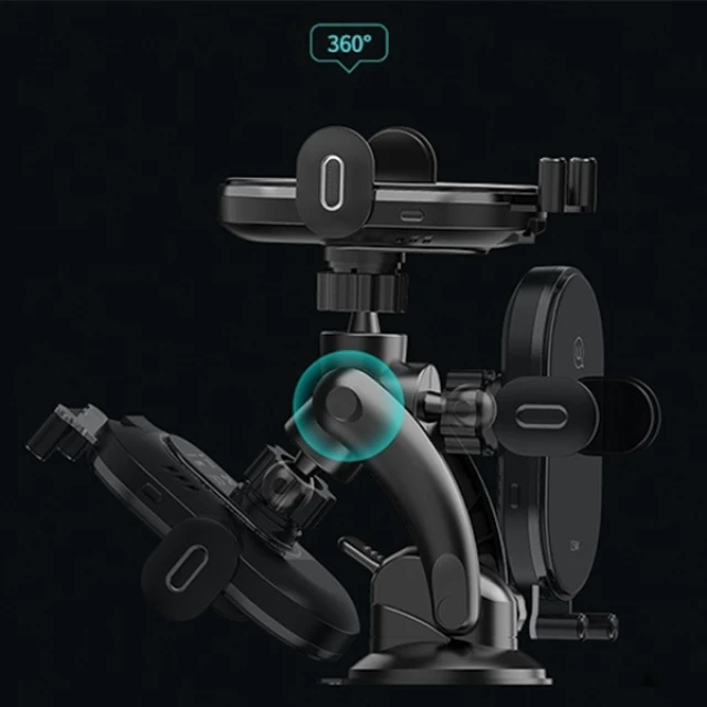 Автотримач з функцією бездротової зарядки Usams CD131 15W Induction Wireless Charging Car Holder Black (CD131ZJ01)
