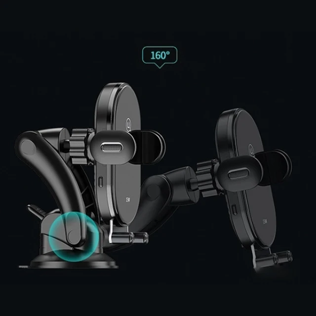 Автотримач з функцією бездротової зарядки Usams CD131 15W Induction Wireless Charging Car Holder Black (CD131ZJ01)