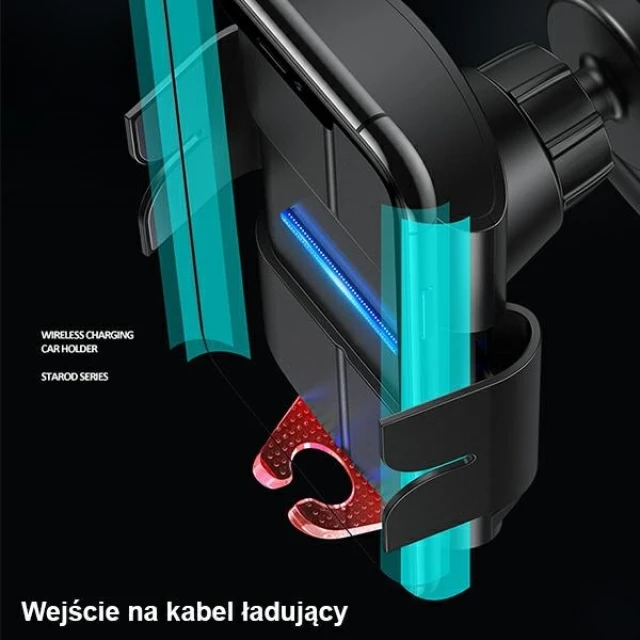Автотримач з функцією бездротової зарядки Usams CD133 10W Wireless Charging Car Holder Black (CD133ZJ01)