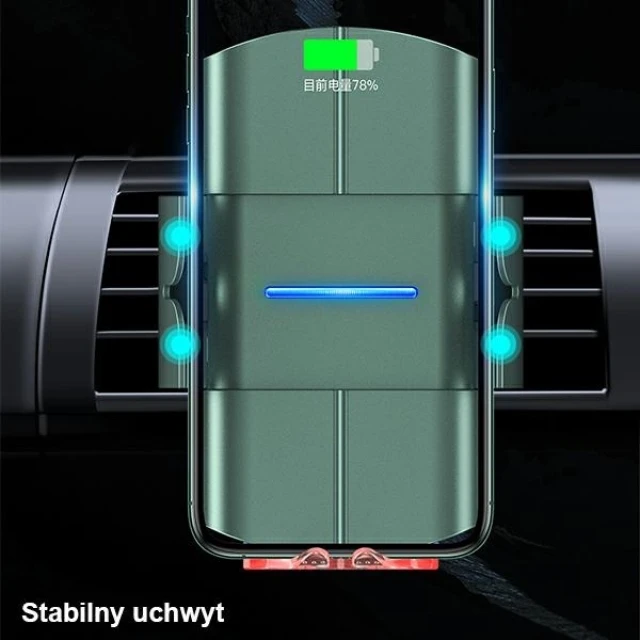 Автотримач з функцією бездротової зарядки Usams CD133 10W Wireless Charging Car Holder Green (CD133ZJ02)