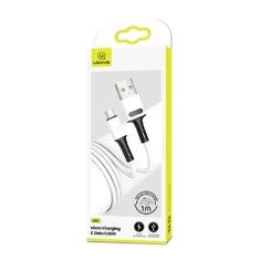 Кабель Usams US-SJ435 U52 FC USB-A to Micro-USB 2A 1m White (SJ435USB01)