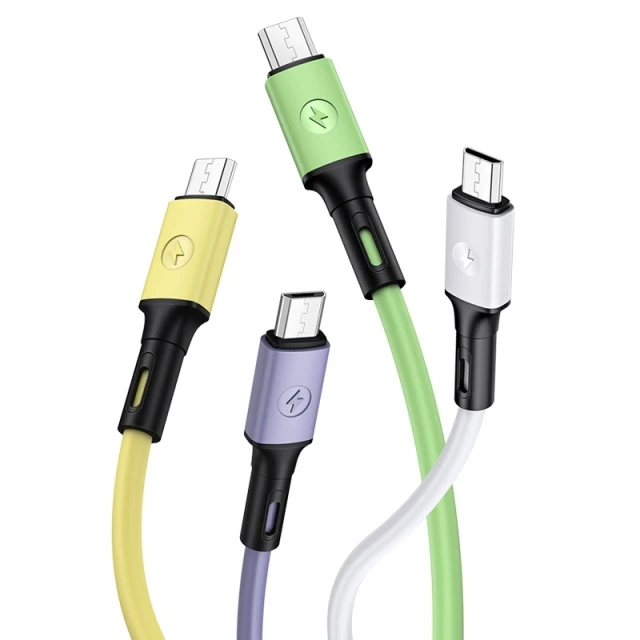 Кабель Usams US-SJ435 U52 FC USB-A to Micro-USB 2A 1m White (SJ435USB01)