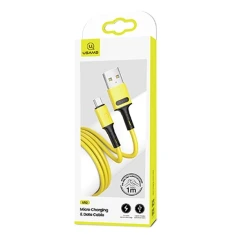 Кабель Usams US-SJ435 U52 FC USB-A to Micro-USB 2A 1m Yellow (SJ435USB03)