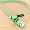 Кабель Usams US-SJ436 U52 FC USB-A to USB-C 2A 1m Green (SJ436USB02)