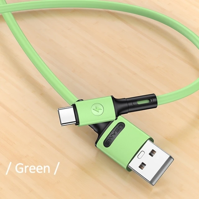 Кабель Usams US-SJ436 U52 FC USB-A to USB-C 2A 1m Green (SJ436USB02)