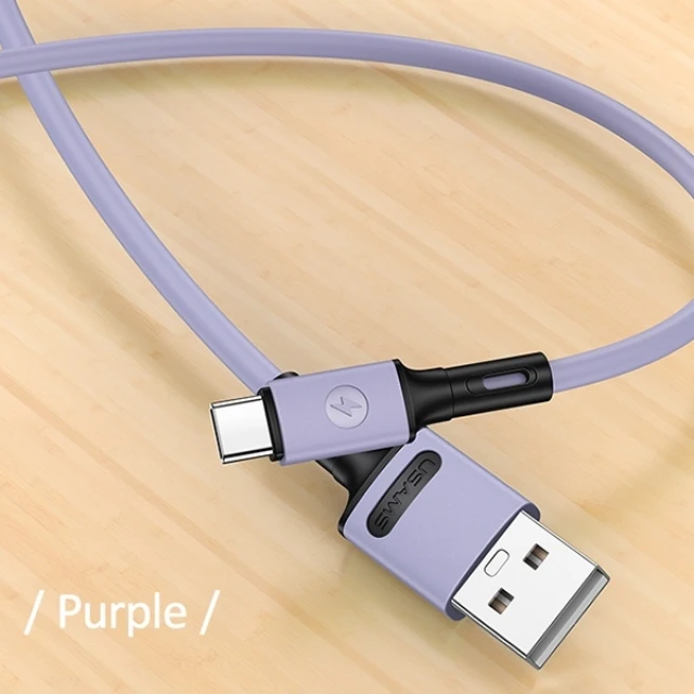 Кабель Usams US-SJ436 U52 FC USB-A to USB-C 2A 1m Purple (SJ436USB04)