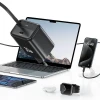Мережевий зарядний пристрій Usams YC Series QC/PD 30W USB-C with Built-in USB-C Cable Black (CC241TC01)