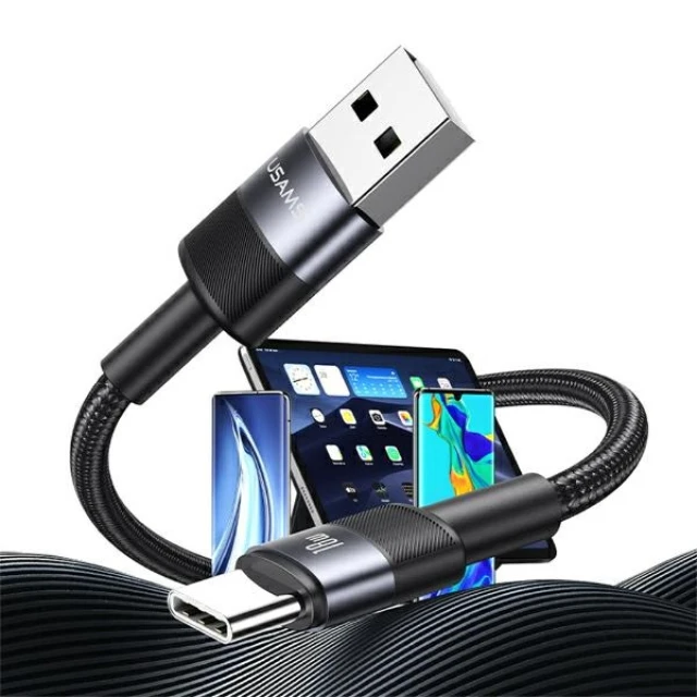 Кабель Usams USB на USB-C 3A 1.2m Fast Charging Tarnish (SJ718ZJ01)