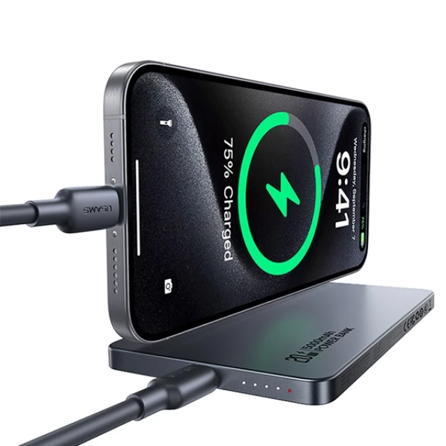 Портативний зарядний пристрій Usams CY Series FC/PD 5000mAh 20W USB-C White (5KCD23103)