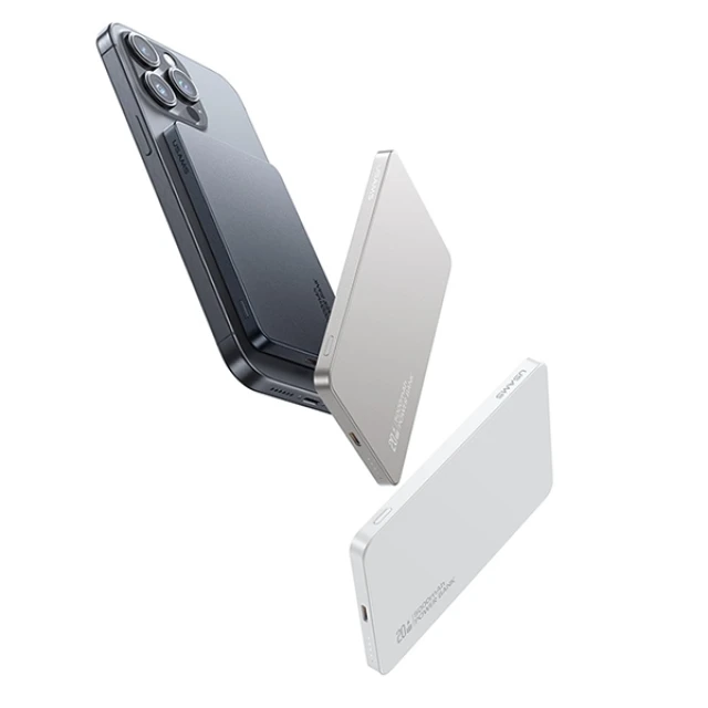 Портативний зарядний пристрій Usams CY Series FC/PD 5000mAh 20W USB-C White (5KCD23103)