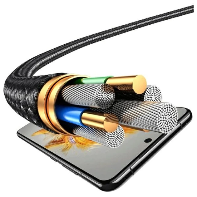 Кабель Usams Sufeng Series USB-C to 2xUSB-C 72W 1.2 m Tarnish (SJ740USB101)