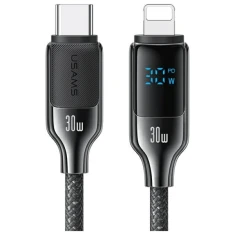 Кабель Usams HX Series USB-C to Lightning 30W 1.2 m Titanium (SJ741USB02)