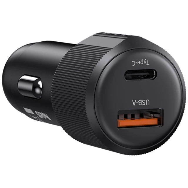 Автомобільний зарядний пристрій Usams YT Series USB-A/USB-C 60W Black (CC283CC01)