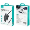 Мережевий зарядний пристрій Usams JC Series PD/QC 65W USB-C | USB-A with Built-In USB-C Cable Black (CC266TC01)