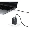 Мережевий зарядний пристрій Usams JC Series PD/QC 65W USB-C | USB-A with Built-In USB-C Cable Black (CC266TC01)
