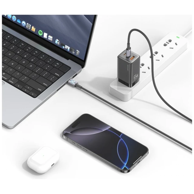 Кабель Usams Huan Series USB-C to USB-C 60W 1.2 m Tarnish (SJ752USB01)