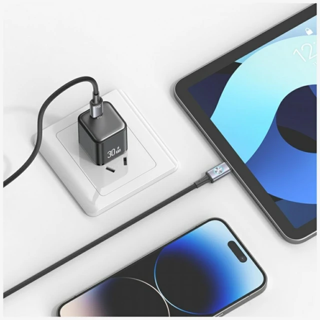 Кабель Usams Huan Series USB-C to USB-C 30W 1.2 m Tarnish (SJ753USB01)