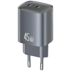 Мережевий зарядний пристрій Usams T66 PD 45W 2xUSB-C Tarnish (CC305TC01)