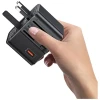 Мережевий зарядний пристрій Usams Travel Adapter US | AU | EU | UK 25W 2xUSB-C | USB-A Black (CC309TC01)