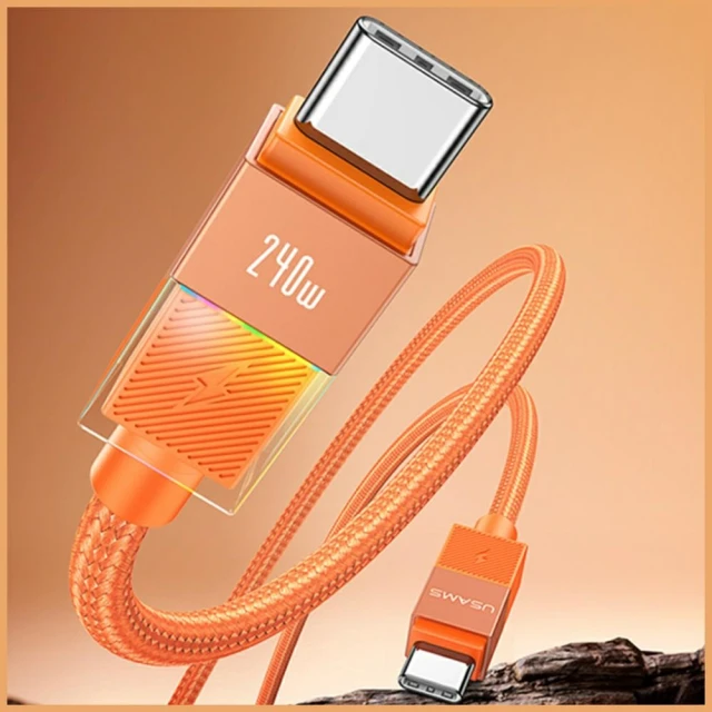 Кабель Usams SJ777 PD 240W USB-C/USB-C 1.2m Tarnish (SJ775USB01)