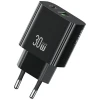 Мережевий зарядний пристрій Usams CC316 T65 FC 30W USB-C | USB-A Black (CC316TC01)