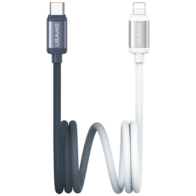 Кабель Usams Bicolor Series USB-C to Lightning 1.2m Black White (SJ757USB01)