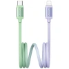 Кабель Usams Bicolor Series USB-C to Lightning 1.2m Green Purple (SJ757USB02)