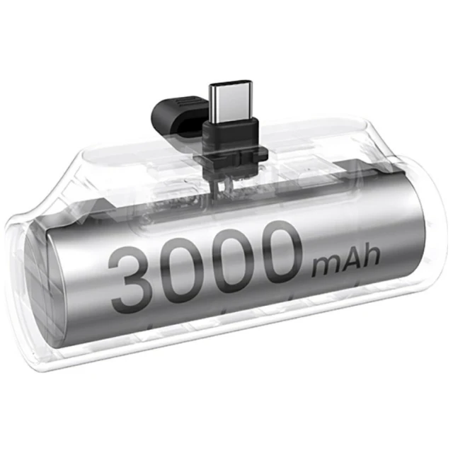 Портативна батарея Usams PB79 Mini Tail Plug Portable 3000mAh USB-C Beige (3KCD24803)