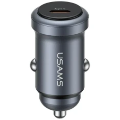 Автомобільное зарядное устройство Usams CC321 Aluminium 30W USB-C Tarnish (CC321CC01)