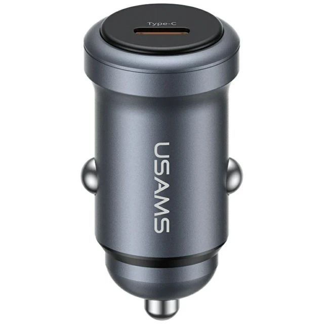 Автомобільний зарядний пристрій Usams CC321 Aluminium 30W USB-C Tarnish (CC321CC01)