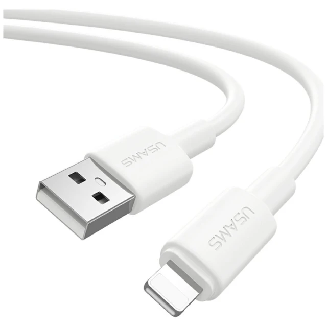 Кабель Usams U90 USB-A to Lightning 12W White (SJ762USB01)