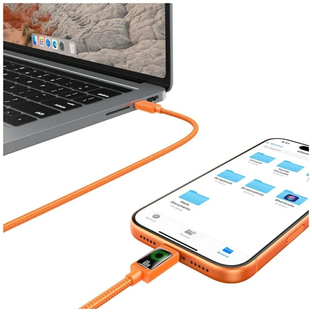 Кабель Usams SJ773 PD 60W USB-C to USB-C 1.2m Помаранчевий (SJ773USB02)