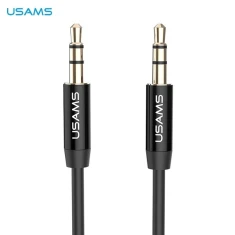 Кабель Usams YP-01 AUX Audio 3.5mm to Audio 3.5mm 1m Black (YP101)