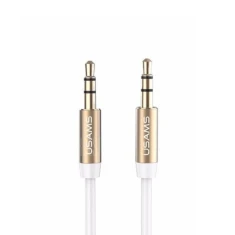 Кабель Usams YP-01 AUX Audio 3.5mm to Audio 3.5mm 1m White (YP102)