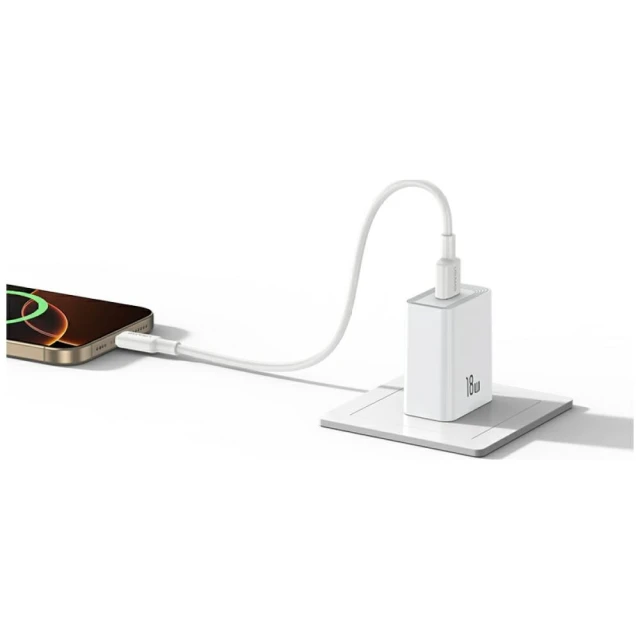 Мережевий зарядний пристрій Usams T69 18W USB-A White (CC324TC01)