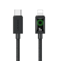 Кабель Usams U92 30W USB-C to Lightning 1.2m Black (SJ774USB01)