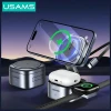 Беспроводная зарядка Usams CD257 3in1 Qi2 Tarnish (CD257WXC01)
