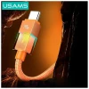 Кабель Usams U93 240W USB-C to USB-C 1.2m Orange (SJ775USB02)